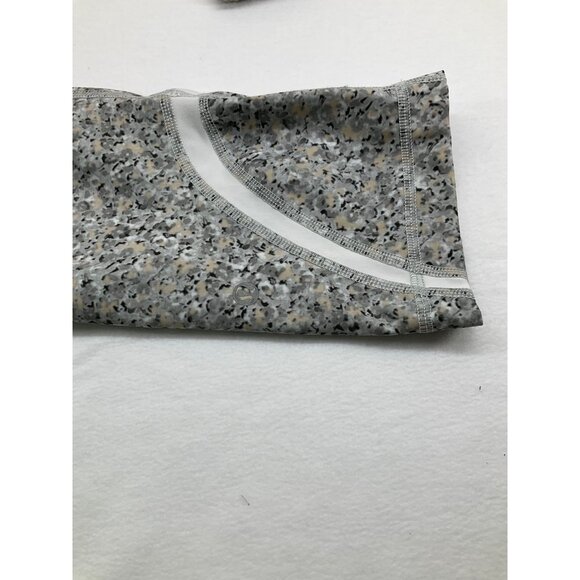 Lululemon Crop Yoga Pants work out leggings L10 gray beige key pockets - Picture 7 of 8